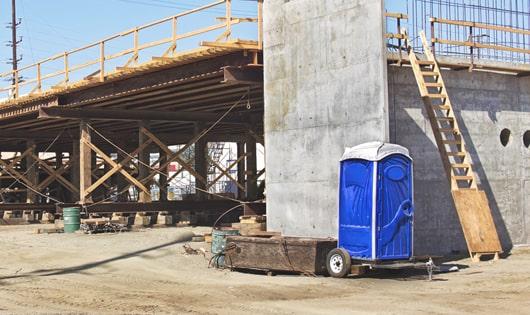 ensure proper sanitation on a job site with readily available portable toilets